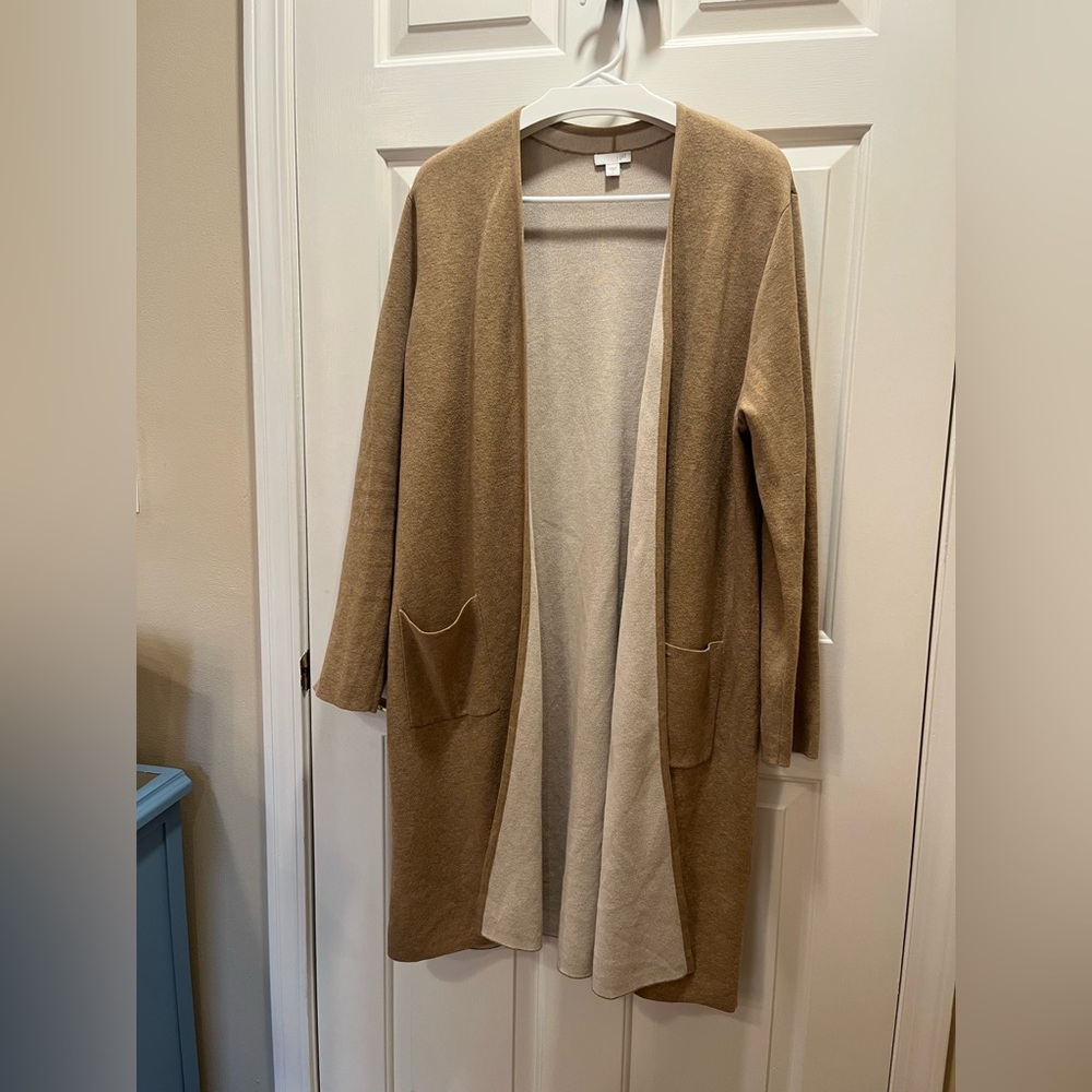 J. Jill duster cardigan - size large - tan and cream